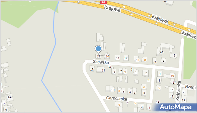 Kostrzyn, Szewska, 18, mapa Kostrzyn