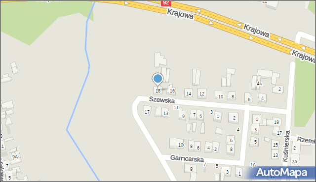 Kostrzyn, Szewska, 18, mapa Kostrzyn