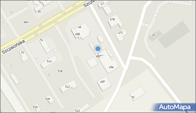 Koszalin, Szczecińska, 49C, mapa Koszalina