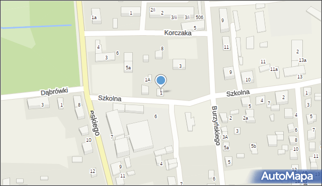 Koszęcin, Szkolna, 1, mapa Koszęcin