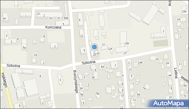 Koszęcin, Szkolna, 10, mapa Koszęcin