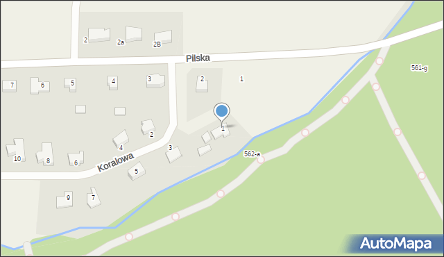 Kotuń, Szmaragdowa, 1, mapa Kotuń