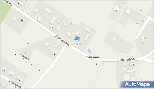 Kowalewo, Szemudzka, 4A, mapa Kowalewo