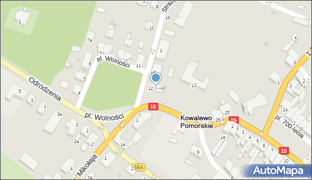 Kowalewo Pomorskie, Szkolna, 12, mapa Kowalewo Pomorskie