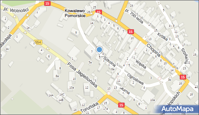 Kowalewo Pomorskie, Szkolna, 5, mapa Kowalewo Pomorskie