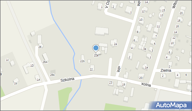 Krajenka, Szkolna, 22a, mapa Krajenka