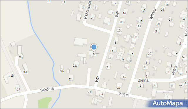 Krajenka, Szkolna, 24, mapa Krajenka