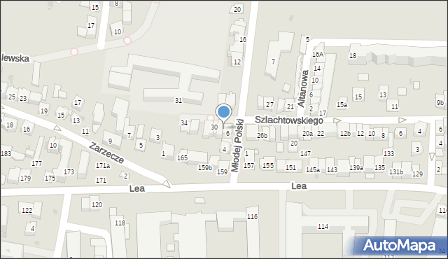 Kraków, Szlachtowskiego Feliksa, 28, mapa Krakowa