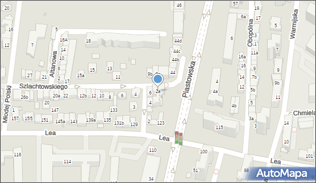 Kraków, Szlachtowskiego Feliksa, 2a, mapa Krakowa