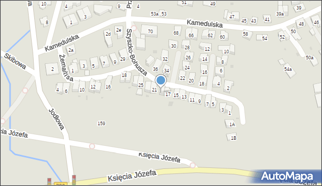 Kraków, Szyszko-Bohusza Adolfa, 19, mapa Krakowa