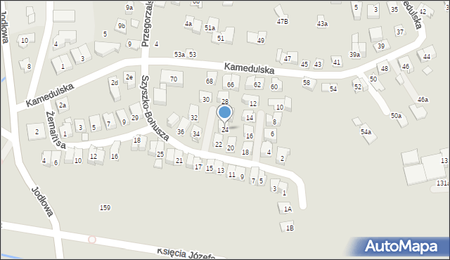 Kraków, Szyszko-Bohusza Adolfa, 24, mapa Krakowa