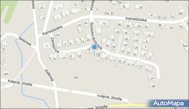 Kraków, Szyszko-Bohusza Adolfa, 27, mapa Krakowa