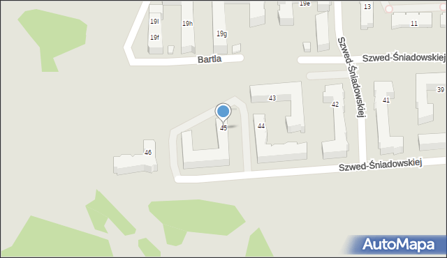Kraków, Szwed-Śniadowskiej Anny, 45, mapa Krakowa