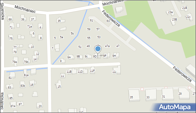Kraków, Szymonowica Szymona, 9E, mapa Krakowa