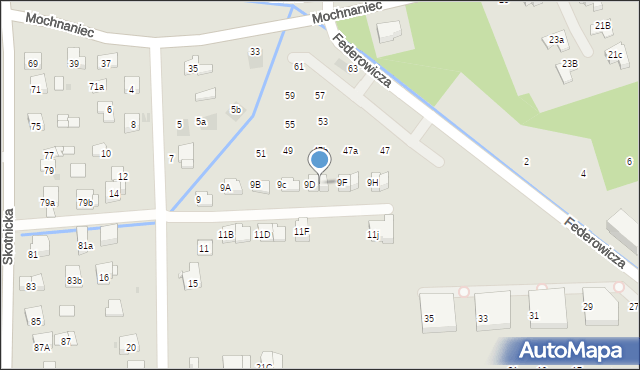 Kraków, Szymonowica Szymona, 9E, mapa Krakowa