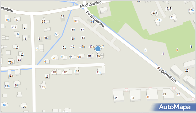 Kraków, Szymonowica Szymona, 9H, mapa Krakowa