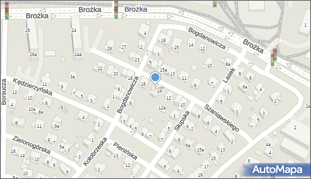 Kraków, Szaniawskiego Klemensa Junoszy, 14a, mapa Krakowa