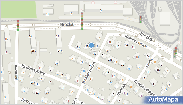 Kraków, Szaniawskiego Klemensa Junoszy, 25, mapa Krakowa