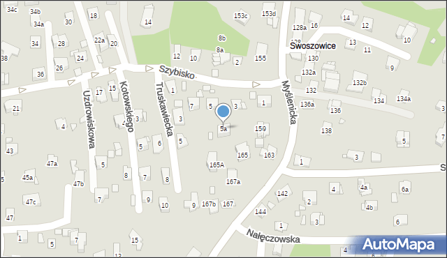 Kraków, Szybisko, 5a, mapa Krakowa