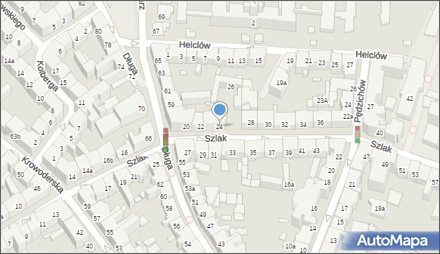 Kraków, Szlak, 24, mapa Krakowa