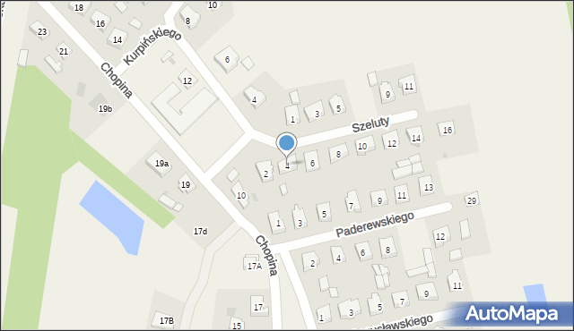 Kramsk, Szeluty Apolinarego, 4, mapa Kramsk