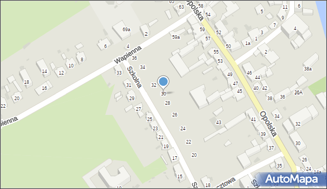 Krapkowice, Szkolna, 30, mapa Krapkowice