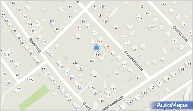 Krasnystaw, Szymonowicza Szymona, 11A, mapa Krasnystaw