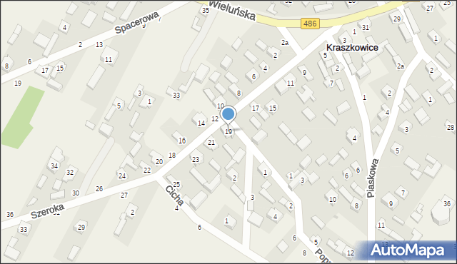 Kraszkowice, Szeroka, 19, mapa Kraszkowice