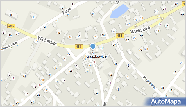 Kraszkowice, Szeroka, 3, mapa Kraszkowice