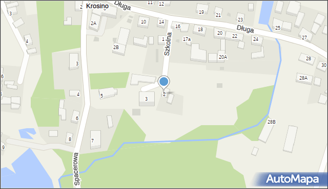 Krosino, Szkolna, 2, mapa Krosino