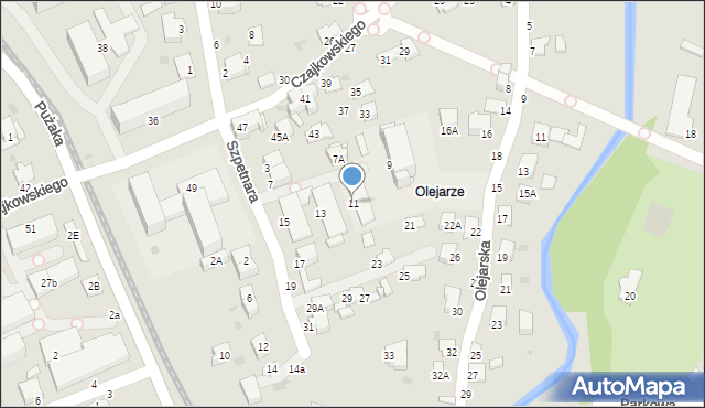 Krosno, Szpetnara Stanisława, ks., 11, mapa Krosna