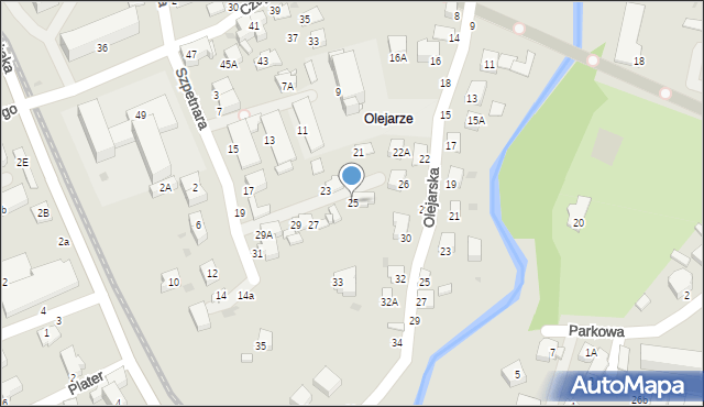 Krosno, Szpetnara Stanisława, ks., 25, mapa Krosna