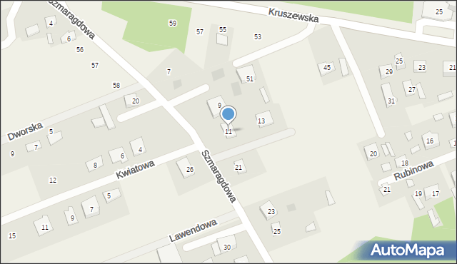 Krupniki, Szmaragdowa, 11, mapa Krupniki