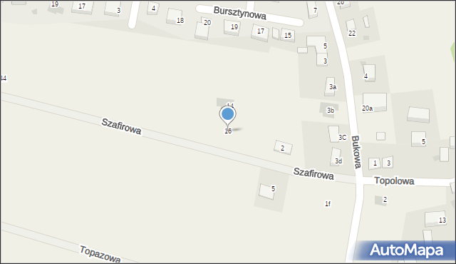 Kruszyn, Szafirowa, 16, mapa Kruszyn