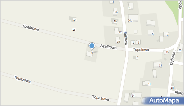 Kruszyn, Szafirowa, 5, mapa Kruszyn