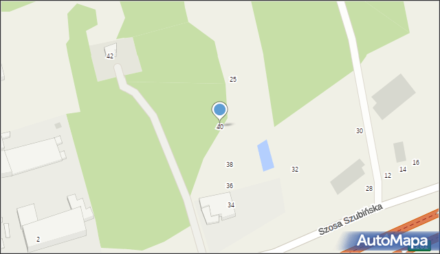 Kruszyn Krajeński, Szosa Szubińska, 40, mapa Kruszyn Krajeński
