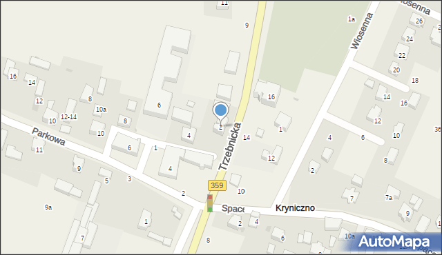 Kryniczno, Szkolna, 2, mapa Kryniczno