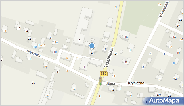 Kryniczno, Szkolna, 4, mapa Kryniczno