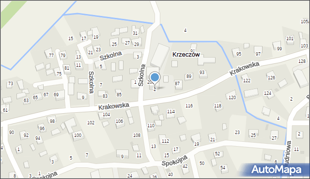 Krzeczów, Szkolna, 2, mapa Krzeczów