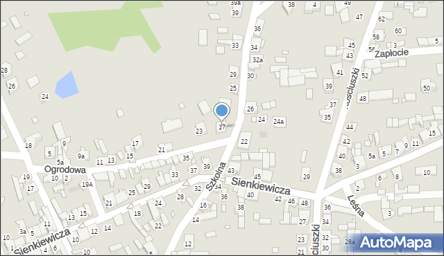 Krzepice, Szkolna, 17, mapa Krzepice