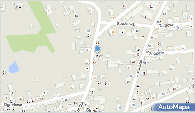 Krzepice, Szkolna, 32a, mapa Krzepice