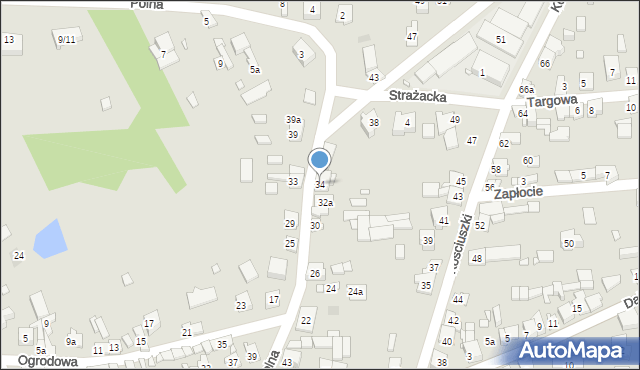 Krzepice, Szkolna, 34, mapa Krzepice