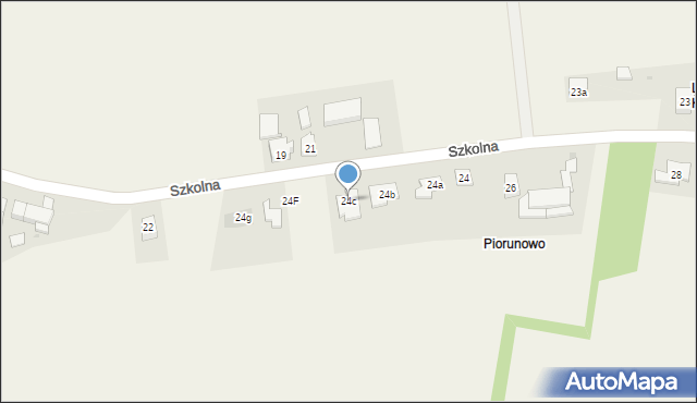 Krzycko Wielkie, Szkolna, 24c, mapa Krzycko Wielkie