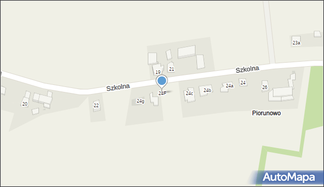 Krzycko Wielkie, Szkolna, 24F, mapa Krzycko Wielkie