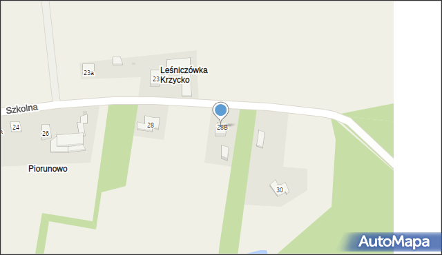 Krzycko Wielkie, Szkolna, 28B, mapa Krzycko Wielkie