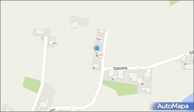 Krzyżowice, Szkolna, 51, mapa Krzyżowice