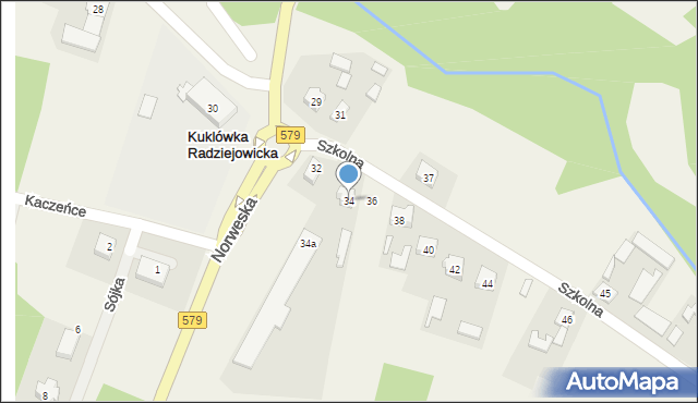 Kuklówka Radziejowicka, Szkolna, 34, mapa Kuklówka Radziejowicka