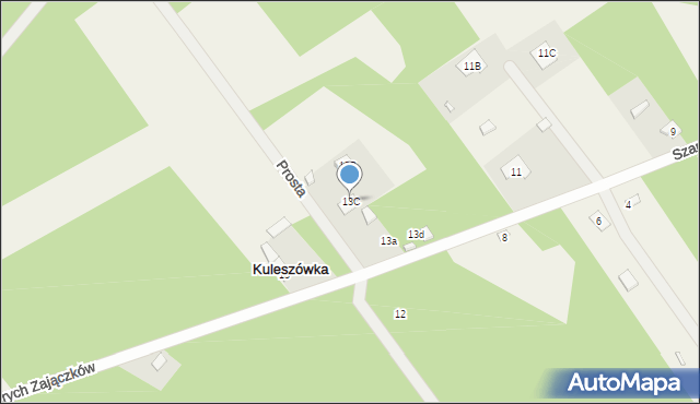 Kuleszówka, Szarych Zajączków, 13C, mapa Kuleszówka