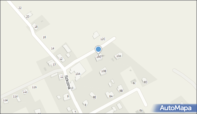 Kunowice, Szkolna, 10C, mapa Kunowice