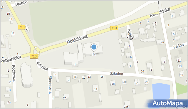 Kurowice, Szkolna, 1a, mapa Kurowice